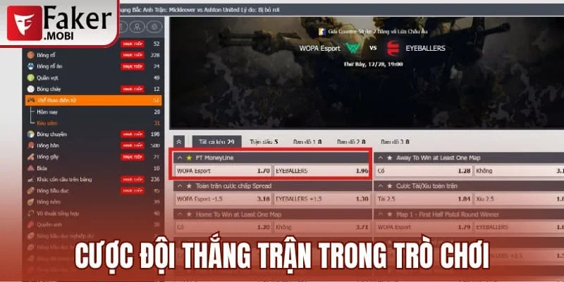 Kèo CS:GO - Nhận Thưởng Lớn Với Game Cược Hot Nhất 2025 4 Cược đội thắng trận trong trò chơi